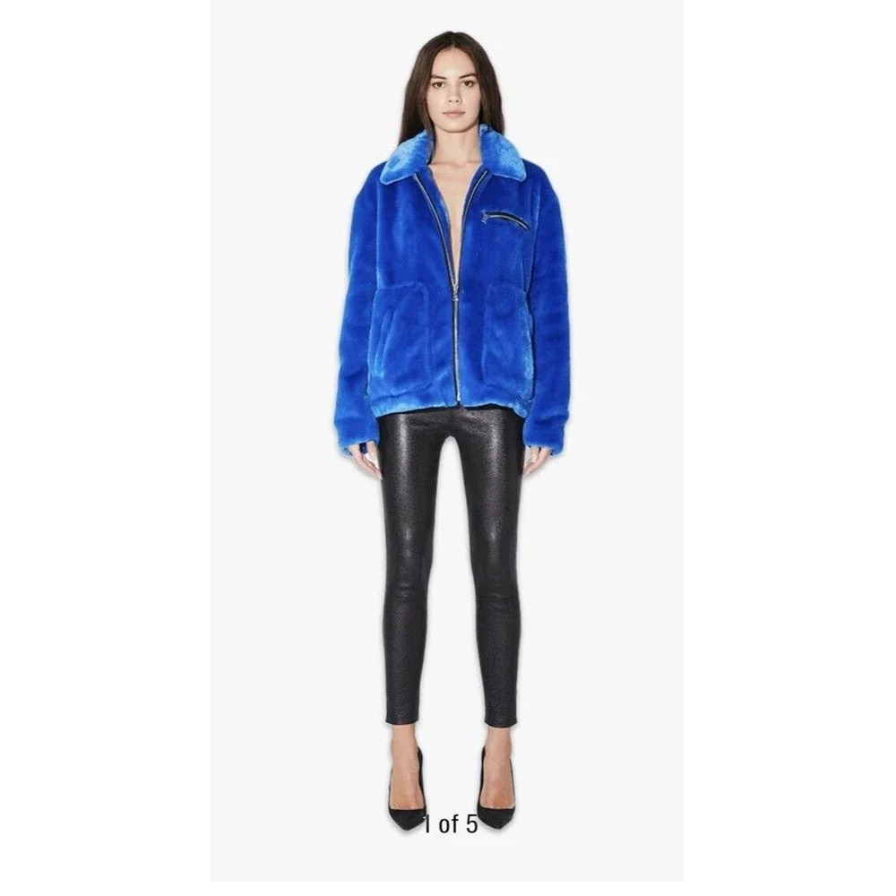 RtA‎ REESE JACKET MAGNETIC BLUE Oversized Size Medium NEW! MSRP $395 - Picture 2 of 10